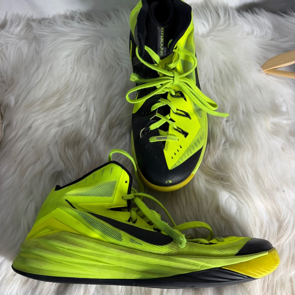 Nike Hyperdunk 2014 Volt‎ Black Basketball Shoes 653640-700 Mens 12